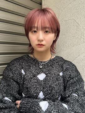 パーク(PAAQ) 【paaq田中智大】ショートウルフ/ピンクカラー/エンドカラー