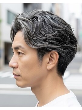 バース 梅田中崎町店(BIRTH) シルバーカラー白髪ぼかしハイライト