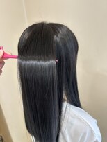 アズール 草加(azule)&nbsp;髪質改善カラー　アッシュブラック　ツヤ髪スタイル