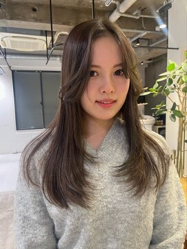 【kacho】ブリーチ無しダブルカラー　オリーブベージュ