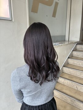 ピエドプールポッシュ(PiED DE POULE POCHE) ダブルカラー推奨のラベンダーブラウン