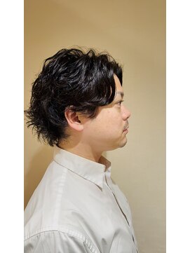 銀座八 【銀座メンズカット】銀座八×黒髪無造作パーマ<理容室>