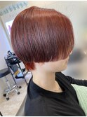 【レッドカラー】前髪なし！媚びないモードショート