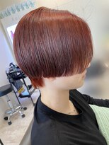 ファースト 長町店(first)&nbsp;【レッドカラー】前髪なし！媚びないモードショート