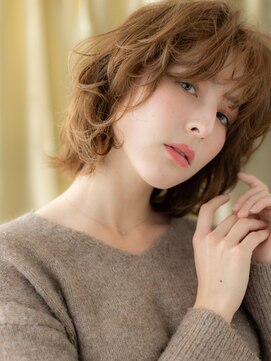 カバーヘア イヴ 戸頭店(COVER HAIR EVE) プードルパーマ/ゆるふわ巻き/外国人風/ミルクティーブラウンe