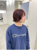 タッセルボブグラデーションカラーヘアカラーマッシュウルフ