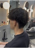 men's/メンズ波巻きスパイラルパーマ/ナチュラルツーブロック
