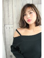 ヘアラウンジ ソレイユ 六本木本店(HAIR LOUNGE Soleil)&nbsp;ミディアムボブ、ナチュラル。