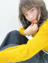 ヘアー ラボ モーメント(hair lab moment)&nbsp;シースルーバングのセミロングヘア