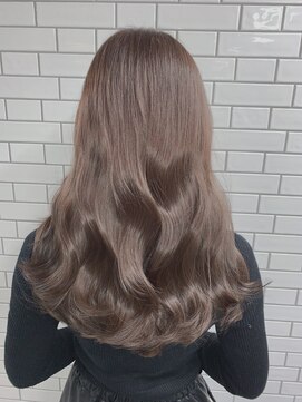 ジーナ 渋谷駅前(Zina) 小顔セミウェットウェーブピンクベージュハイライトカラー