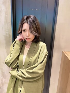 ロンドシェリ 仙台(Lond Cheri) くびれヘア/韓国 フェイスレイヤー グレージュカラー 髪質改善