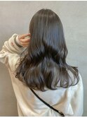 ブリーチなし赤み消し透明感カラー