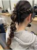 編み下ろしヘアセット