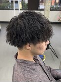 刈り上げマッシュ　ツイストスパイラル