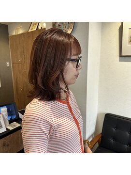 アルマヘアー(Alma hair by murasaki) ◎オレンジカラーのレイヤーボブ◎