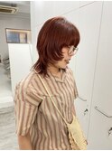 ボブデジタルパーマウルフカット小顔ワンレンレイヤーカット
