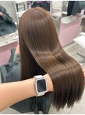 ミントベージュ アッシュベージュ 透明感カラーワンホンヘア