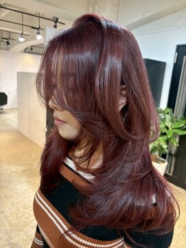 メリー オオサカ(Merly Osaka) red color × layer cut