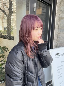 オンドバイサク(ondo by Saku) ピンクカラー/ブリーチカラー/暖色カラー/10代/20代