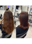 韓国ヘア/韓国スタイル/縮毛矯正/髪質改善/レイヤーカット