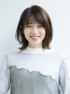 ウル 表参道(HOULe) 【宮田茉悠】レイヤーボブ 小顔 ベージュカラー 透明感カラー