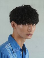 メンズカットマッシュ緩めシャドウパーマ韓国フェザーパーマ原宿