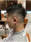 大船駅ビジネスショートスパイキーショートスキンフェードカット