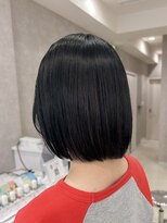 メレ 仙台(Mele)&nbsp;20代～30代暗髪ブルーブラック×ボブスタイル［仙台］