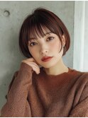 ナチュラルブラウン/ショートボブ/髪質改善