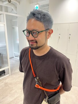 【サメシマ】メンズスパイキーショート×スカイブルー