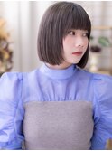 黒髪姫カット切りっぱなしミニボブレイヤーa浦和20代30代40代