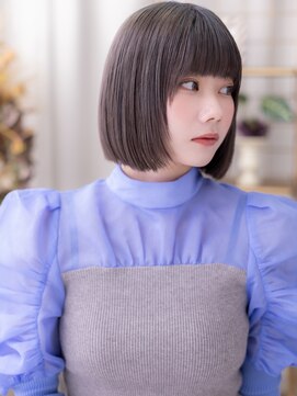 カバーヘアアンドスパ ブリス 浦和(COVER HAIR&SPA bliss) 黒髪姫カット切りっぱなしミニボブレイヤーa浦和20代30代40代