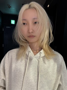 サンクマーケット 渋谷(cinq MARKET) レイヤーボブウルフボブひし形ミディアムレイヤーダブルカラー