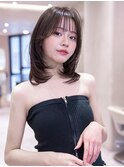 韓国レイヤー顔周りカット透明感カラー髪質改善艶髪シースルー