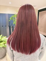 クララ ヒロシマセカンドフロア(CLALA Hiroshima 2nd floor)&nbsp;・ツヤ髪カラー／ロングヘア／レッドピンク／透明感カラー