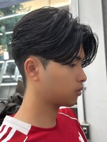 エルマーク 京都駅前(L-MARK)&nbsp;センターパート/ニュアンスパーマ/ダウンパーマ/men's