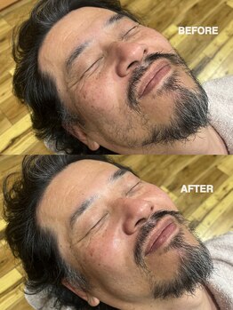 カットスタジオ てるてるぼーずの写真/【BARBERカットの醍醐味】理容師による本格シェービングで《整えられた》大人のきちんと感を！
