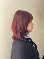 ポーズヘアー 大阪 福島(PAUSE HAIR) 赤髪×レイヤー