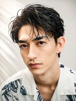 オーシャントーキョーオーバー 渋谷(OCEAN TOKYO OVER)&nbsp;ビジネスフェザーショート　社会人黒髪ニュアンスパーマ
