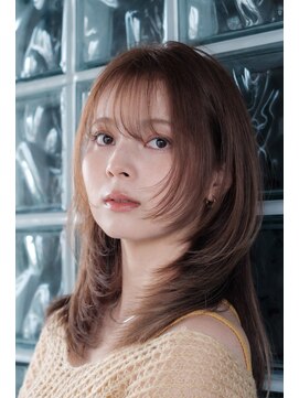 ヘアラウンジ アンリオ(hair lounge an rio) 顔まわりレイヤー/レイヤーカット/ベージュカラー