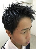 パティオンツー(PATIONN2)&nbsp;高校生襟足サイドスッキリのツヤ髪スパイキーアップバング