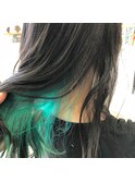 ロング×インナーカラー