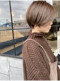 ショートヘアハンサムショート/くすみベージュ【seventh×大貫】