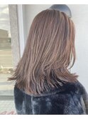 ベージュ×ハイライト