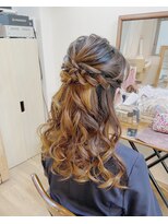 ロカット サロン(Roquat Salon)&nbsp;ハーフアップアレンジ　【エクステ/立川/浴衣/ヘアアレンジ】