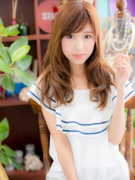 カバーヘア ブリス 川口(COVER HAIR bliss) 斜めバング大人かわいいくせ毛風テラコッタc5川口20代30代40代!