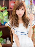 斜めバング大人かわいいくせ毛風テラコッタc5川口20代30代40代