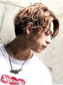 センターパート波巻きパーマスパイラルパーマツイストスパイラル