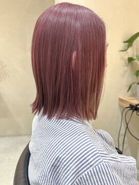 ヒビヲ(HIBIO) ブリーチダブルカラーピンクベージュイルミナカラーハイトーン