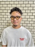 ワイルドアップバング　スキンフェード　アイロンパーマ